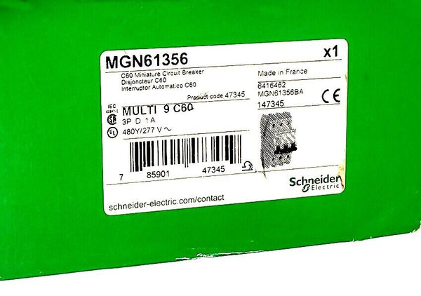 Schneider MGN61356 | Multi 9 C60 A 1 Miniature Circuit Breaker | Made in France