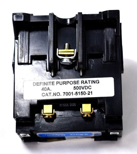 Joslyn Clark 7001-5150-21 Definite Purpose Contactor, 40A, 500VDC Rating, 240V