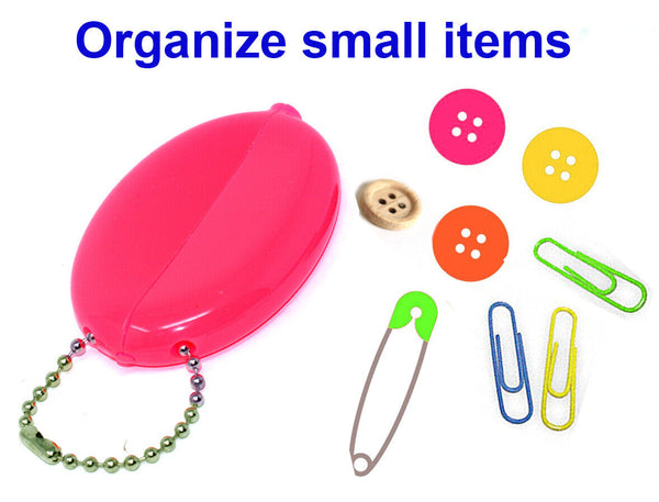 Made in USA Oval Squeeze Purses 5 New Units | Holds Small Items - Coins - Keys