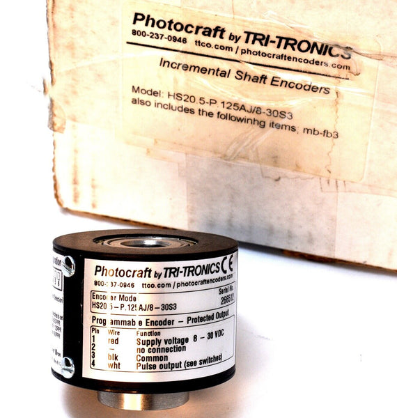 Photocraft Tri-Tronics HS20.5-P.125AJ/8-30S3 Prgrmble HS20 Hollow Shaft Encoder