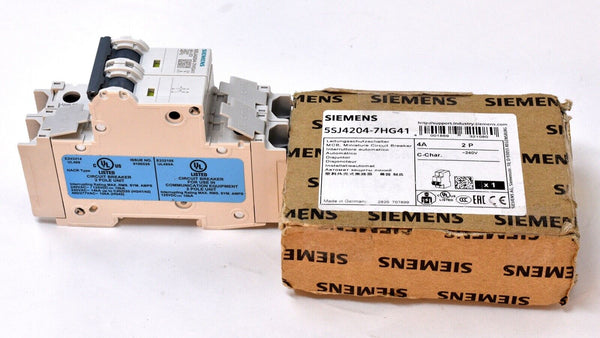 SIEMENS 5SJ4204-7HG41 5SJ4204-7HG41 Miniature Circuit Breaker 4 A, 2 Poles