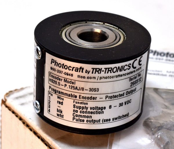 Photocraft Tri-Tronics HS20.5-P.125AJ/8-30S3 Prgrmble HS20 Hollow Shaft Encoder