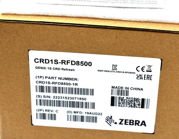 ZEBRA CRD1S-RFD8500 Single Slot Charge Cradle For RFD8500, 12V, 2A