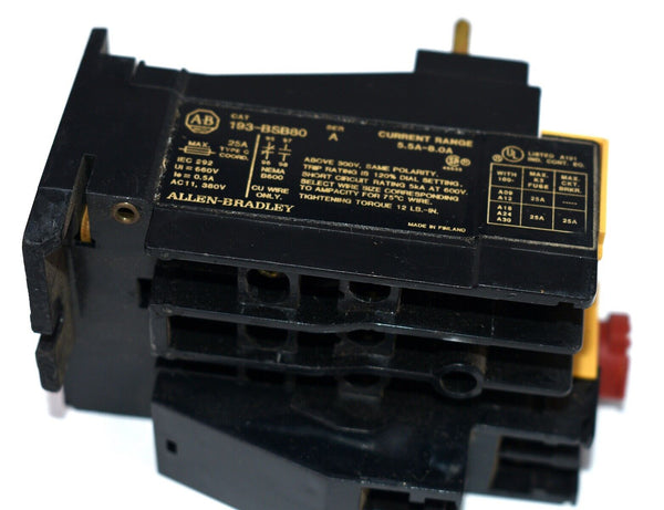 Allen Bradley 193-BSB80 Overload Relay 5.5-8a Amp