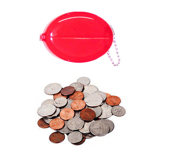 Made in USA Oval Squeeze Purses 5 New Units | Holds Small Items - Coins - Keys