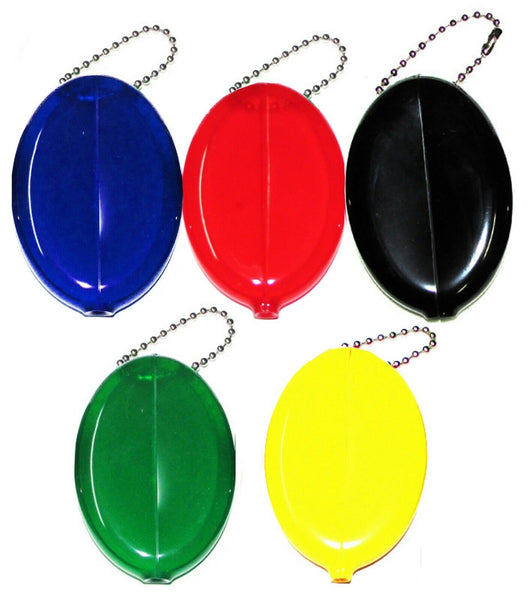 Made in USA Oval Squeeze Purses 5 New Units | Holds Small Items - Coins - Keys