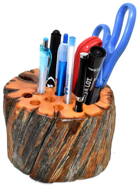 Bristlecone Pine Handcrafted Wooden Pen & Pencil Holder - Hundreds of Years Old