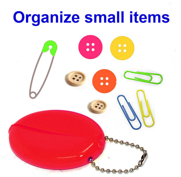 Made in USA Oval Squeeze Purses 5 New Units | Holds Small Items - Coins - Keys