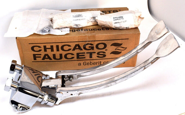 CHICAGO FAUCETS 834-EPABCP Pedal Box Combo Extended Chrome Plate