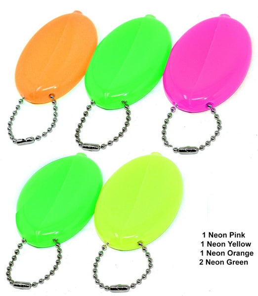 Made in USA Oval Squeeze Purses 5 New Units | Holds Small Items - Coins - Keys