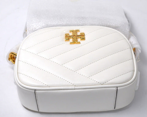 Tory Burch Kira Quilted Leather Xs Crossbody Bag In New Ivory/gold