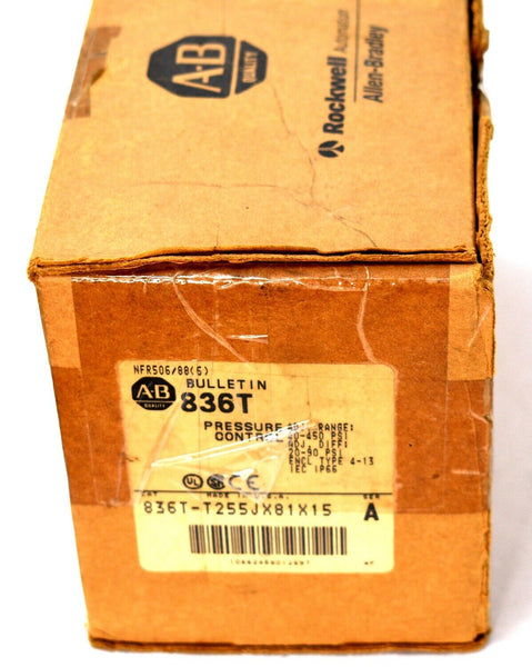 ALLEN BRADLEY 836T-T255JX81X15 SERIES A, PRESSURE SWITCH, 600V, 5A