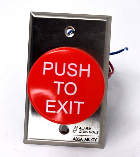 ALARM CONTROLS TS-60 Red Engraved Push to Exit Button 10A 125-250VAC