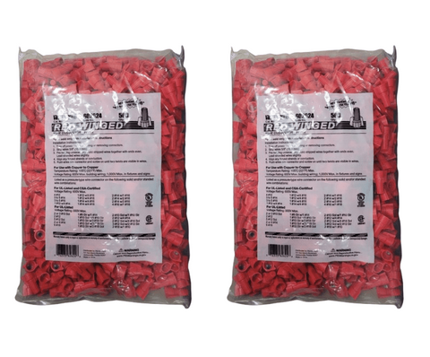 Preferred Industries 602624 Wing-Type Wire Connectors in Red - 500 Pack New