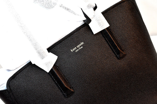 Kate Spade Black Margaux Leather Medium Tote PXRUA229-001 ( New $378 )