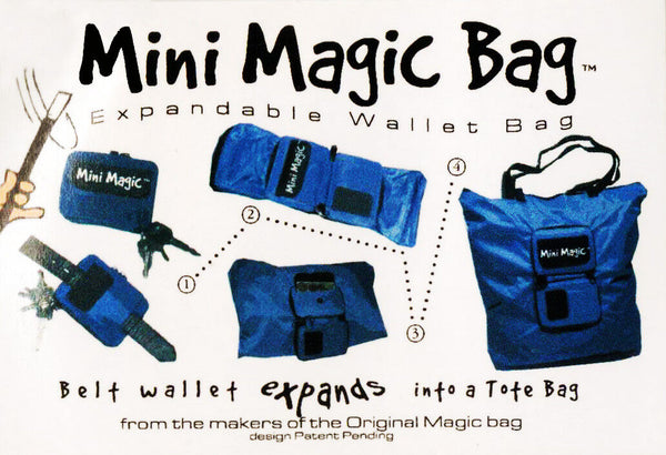 Black Mini Magic Bag | Expandable Wallet and Tote Bag | Great for on the Go!