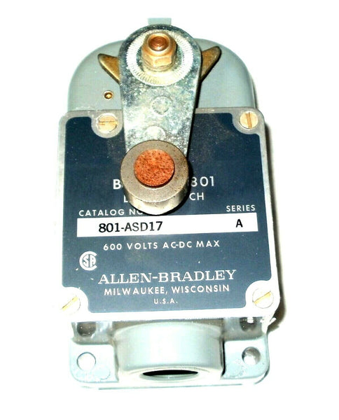 Allen Bradley Limit Switch 801-ASD17 | 120V/6 A - 600V/1.2 A | Bulletin 801