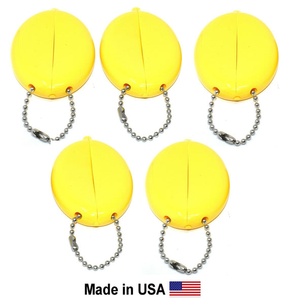 Yellow Oval Squeeze Coin Purses | 5 Vintage Coin Holders | Made in USA