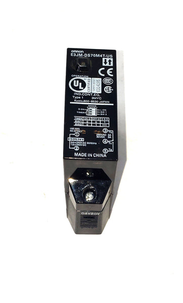 Omron E3JM-DS70M4T-US Photoelectric Sensor, 2.3ft Max Range, 12-240VDC