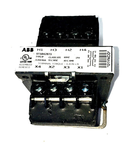 ABB 9T58K2873 0.050KVA | 1-Phase Voltage 120x240 Transformer 60 HZ | New in Box