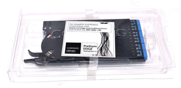 Corning EDGE-CS12-AE-P00RU Edge Splice Cassette, 12-Fiber, LC Duplex