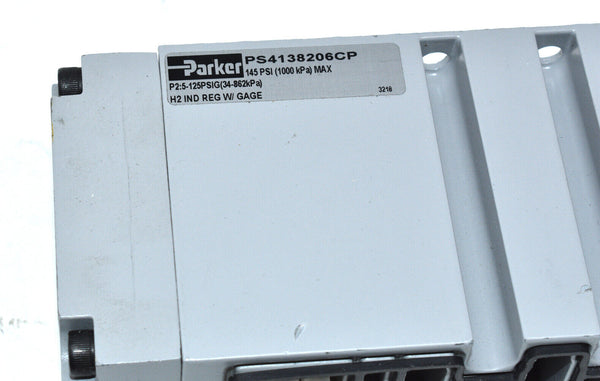Parker PS4138206CP H2 Valve Regulator w/Gage, 145 PSI