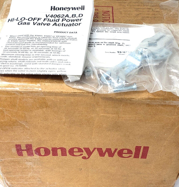 Honeywell V4062A 1198 HI-LO Fluid Gas Valve Power Actuator 120V 60HZ V4062A1198
