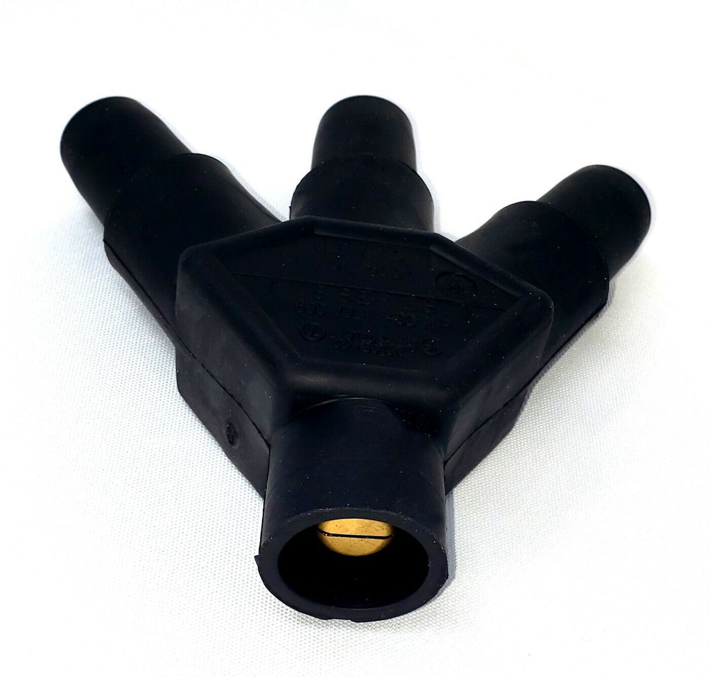Leviton 161-16A23-UE 16 Series Cam Type Connector, Male to 3 Female Connectors