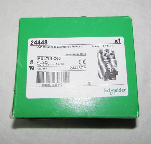 Schneider Electric 24448 Miniature Supplementary Protector, 480Y/277V-125V 2Pole