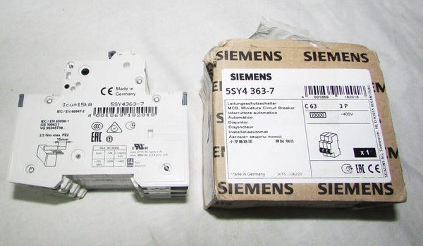 Siemens 5SY4 363-7 MCB Miniature Circuit Breaker