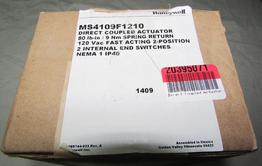 Honeywell MS4109F1210 Direct Coupled Actuator Fire and Smoke 120V