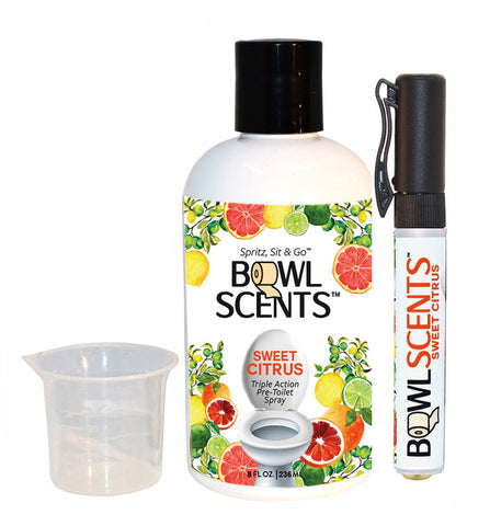 Bowl Scents Pre-Toilet Spray | 8 oz + Traveler Unit | Prevents Nasty Poop Smell