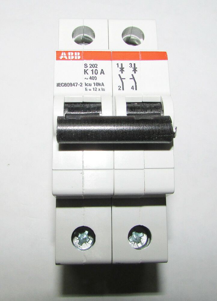 ABB 2CDS252001R0427 Miniature Circuit Breakers, 10A, 400VAC, 2 Poles