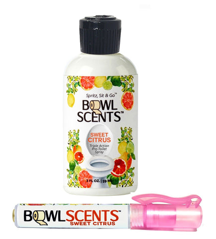 Bowl Scents Toilet Spray 2 oz Refill + Traveler | Fits in Pocket or Purse