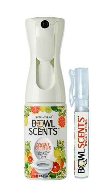 Bowl Scents Pre-Toilet Spray | 5 oz + Traveler Unit | Prevents Nasty Poop Smell