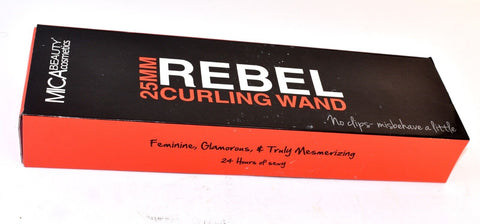 Rebel No Clip Curling Wand Iron | NIB 25 mm | MICA Beauty Cosmetics