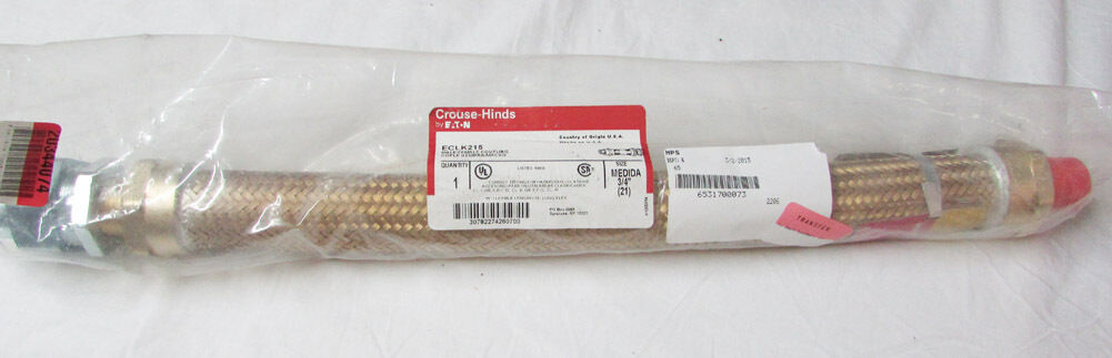 Cooper Crouse-Hinds ECLK215 15" Flexible Conduit 3/4" Male/Female Coupling