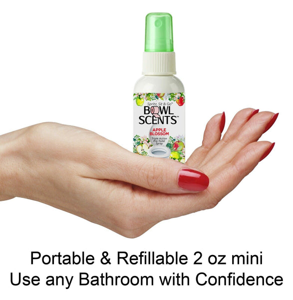 Bowl Scents Pre-Toilet Spray | 2 oz Mini + Traveler | Prevents Nasty Poop Smell