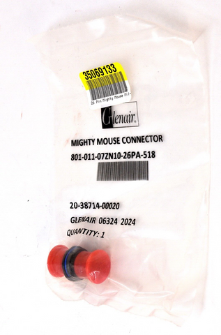 Glenair 801-011-07ZN10-26PA-518 26 Pin Mighty Mouse Mil-spec Circular Connector