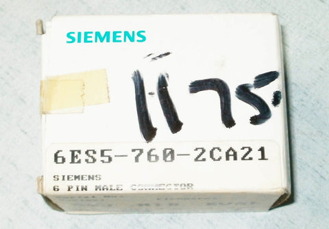 SIEMENS  6ES5-760-2CA21 CONNECTOR 6PIN MALE
