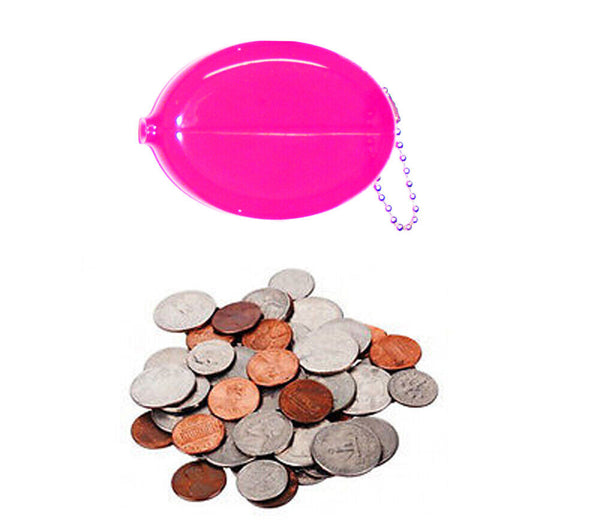 1 Oval Coin Purse | Organize Small Items Multi-Purpose + Keychain | Made in USA