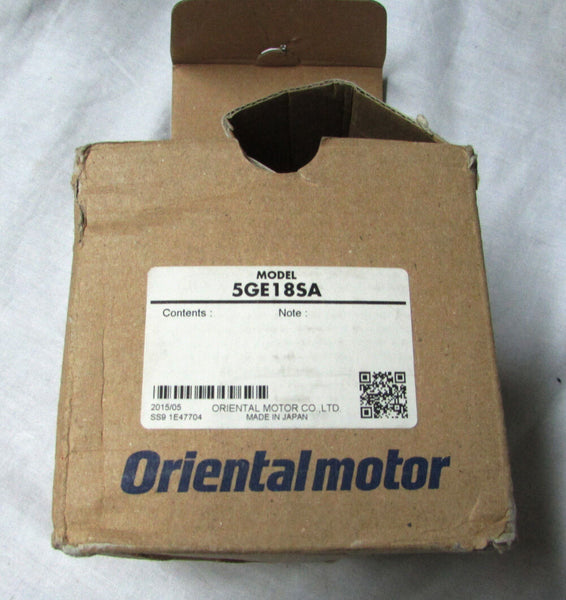 Oriental Motor 5GE18SA 18:1 Parallel Shaft Gear Head, 0.625 Shaft