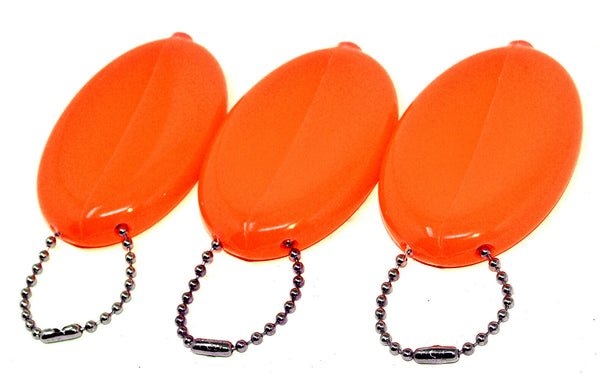 3 Neon Orange Coin Purses | Holds Coins and Small items securely | Made in USA