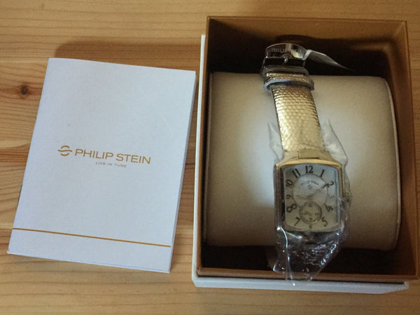 Philip Stein Women's 21-FMOP-ZAL Mother-Of-Pearl Silver Lizard Strap Watch