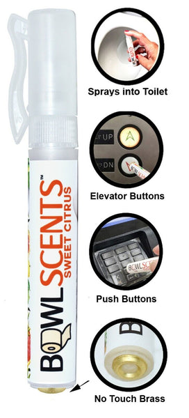 Bowl Scents Pre-Toilet Spray | 5 oz + Traveler Unit | Prevents Nasty Poop Smell