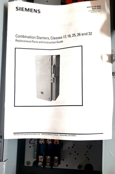SIEMENS 17CP92BJ81 | SIZE 0 NON-FUSIBLE COMBINATION STARTER