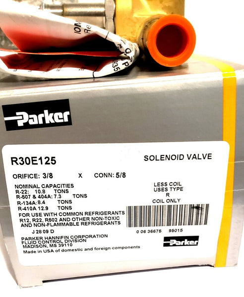Parker R30E125 - R Series Refrigeration Solenoid Valve | D13 (1576) Made in USA