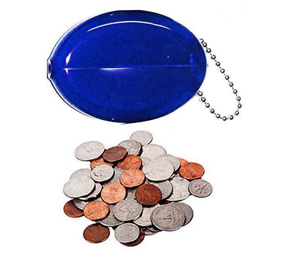 1 Oval Coin Purse | Organize Small Items Multi-Purpose + Keychain | Made in USA