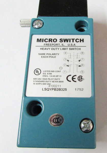 Honeywell LSQYPB2B325 Heavy Duty Micro Limit Switch 600VAC, 10A
