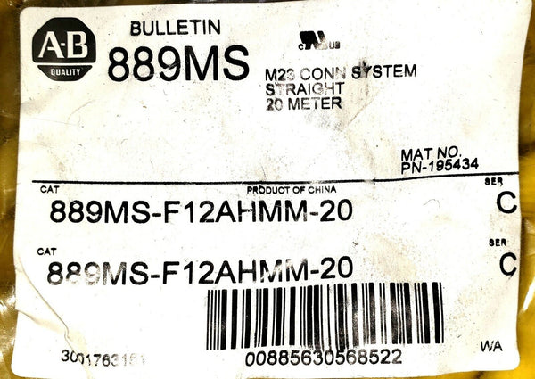 Allen Bradley Bulletin 889MS-F12AHMM-20 | MAT NO PN-195434 SER | M23 CONN System